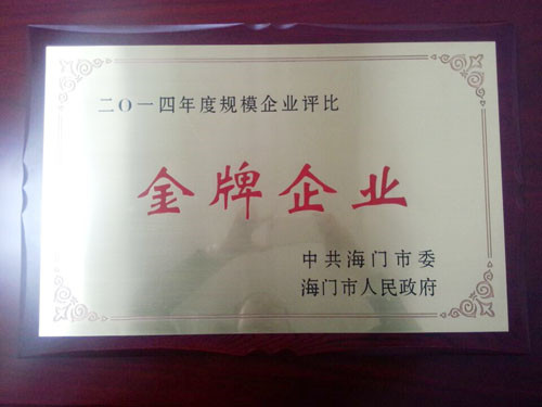 江苏赛城国际集团再度荣获服务业“金牌企业”称号受到海门市委市政府隆重表彰