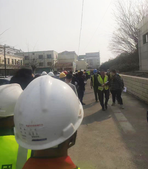 赛城建筑公司项目部开展全员核酸检测