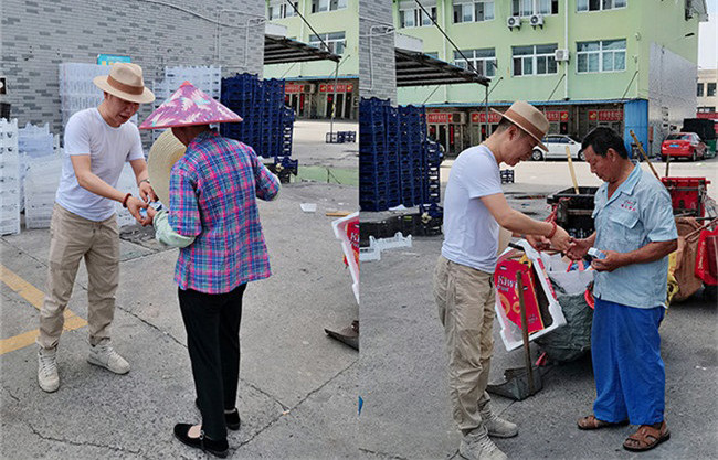 盛夏送“清凉”——苏中农副产品交易中心为市场一线人员发放防暑用品